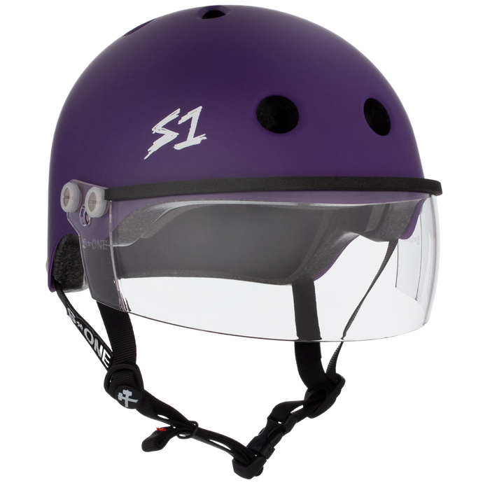 S1 Lifer Visor Helmet - Purple Matte | Adult Skate Helmets from S-One