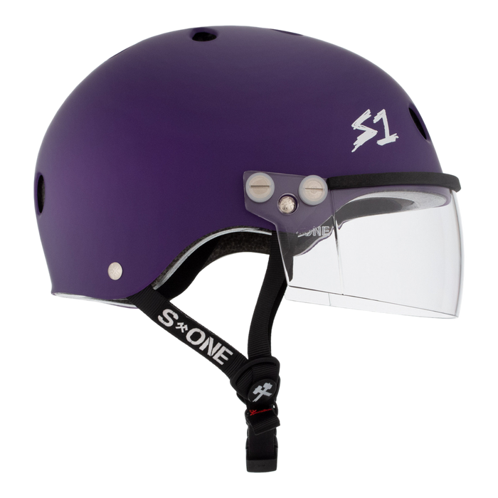 S1 Lifer Visor Helmet - Purple Matte | Adult Skate Helmets from S-One