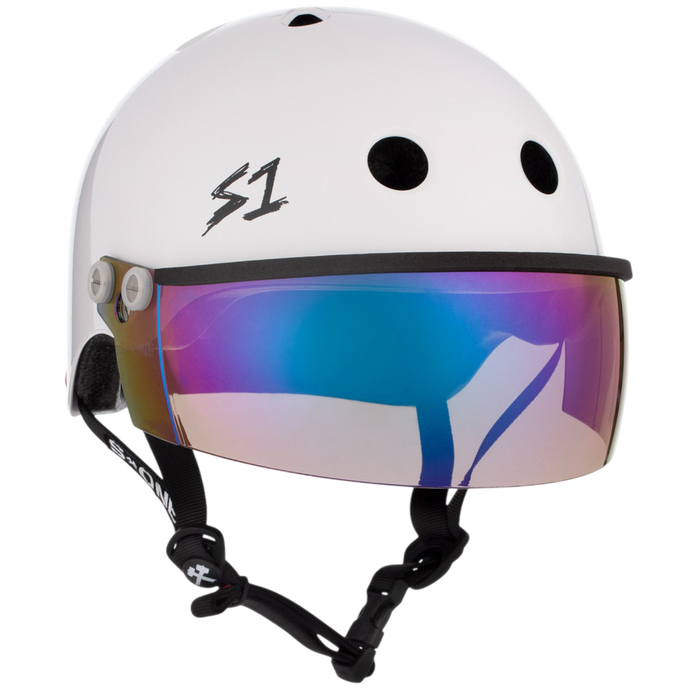 S1 Lifer Visor Helmet - White Gloss | Adult Skate Helmets from S-One