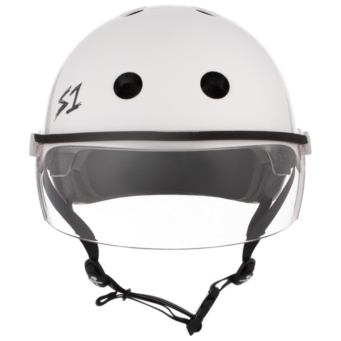S1 Lifer Visor Helmet - White Gloss | Adult Skate Helmets from S-One