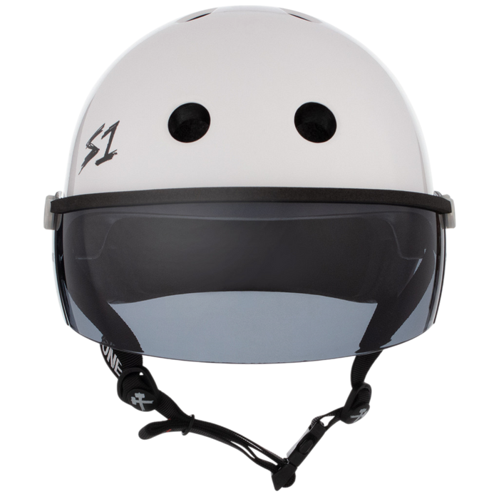 S1 Lifer Visor Helmet - White Gloss | Adult Skate Helmets from S-One
