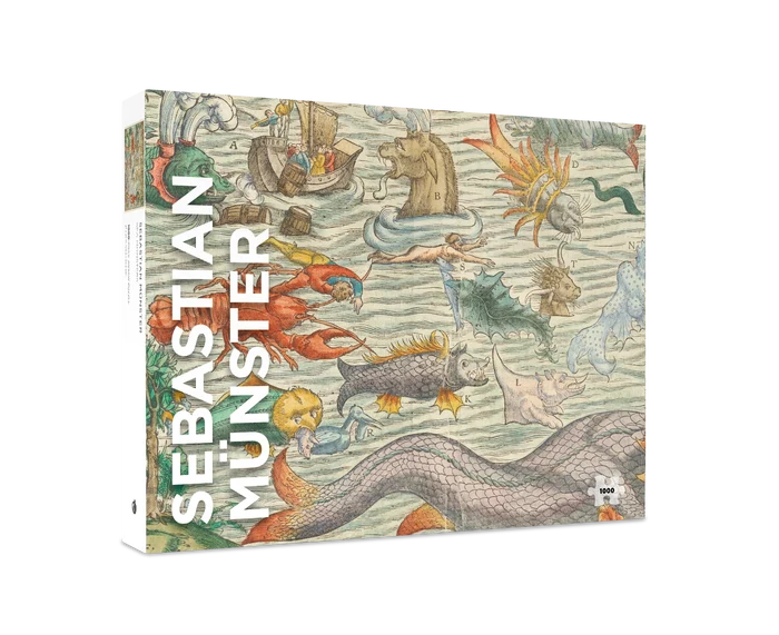 Sebastian Münster: Sea Monsters puslespil 1000 brikker fra Pomegranate