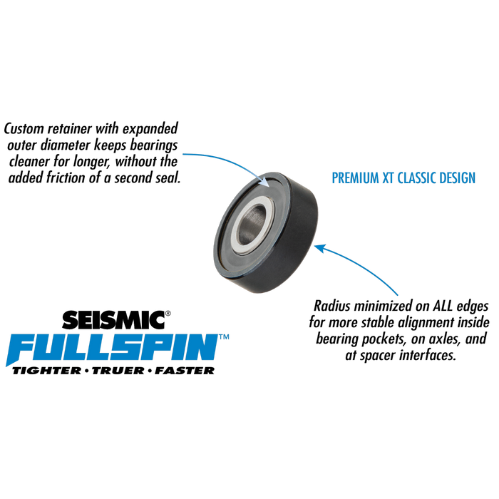 Seismic - Fullspin 6-Ball Ceramic XT Classic 8mm Bearings (8 Pack)