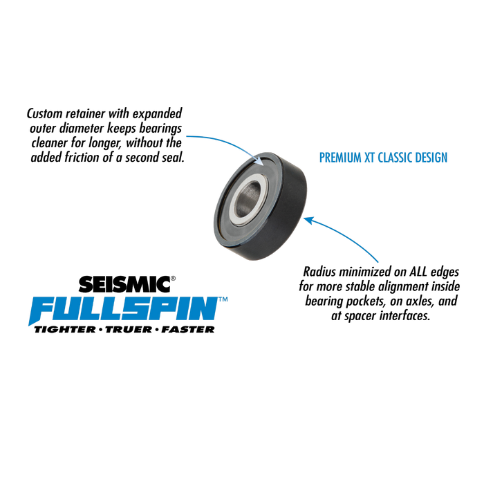 Seismic - Fullspin 7-Ball Ceramic XT Classic 8mm Bearings (8 Pack)