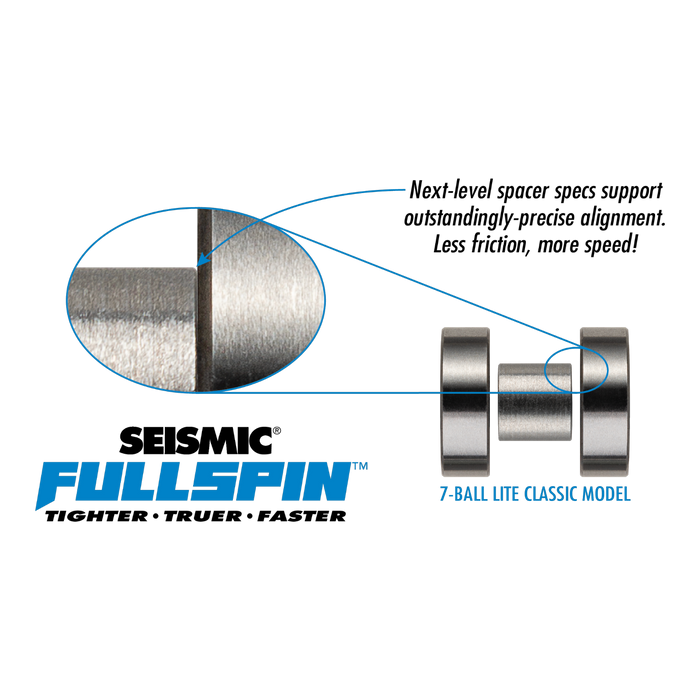 Seismic - Fullspin 7-Ball LITE Classic 8mm Bearings (8 Pack)
