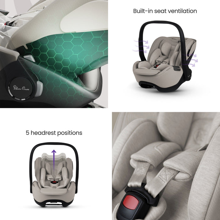 Silver Cross Car Seat Silver Cross Glide Plus 360 Car Seat - Natural Taupe