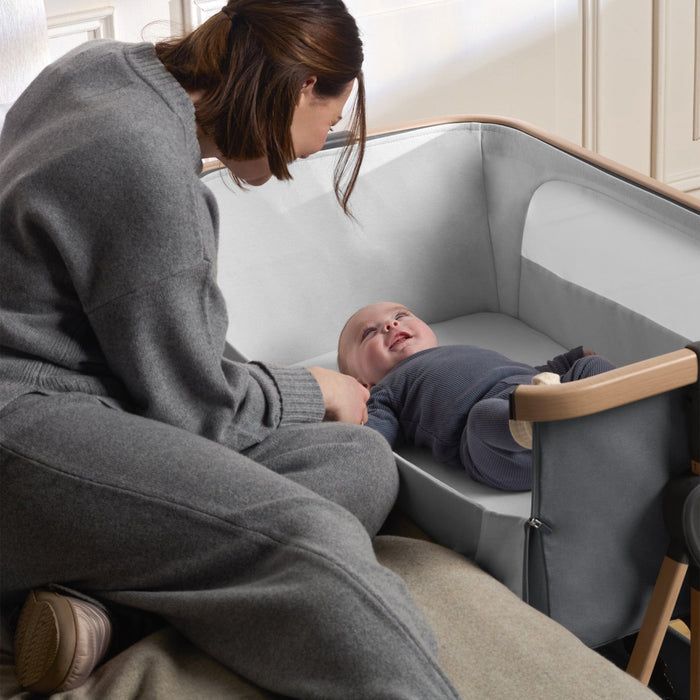 Silver Cross Baby & Toddler Silver Cross Lunar Bedside Crib - Whisper Grey
