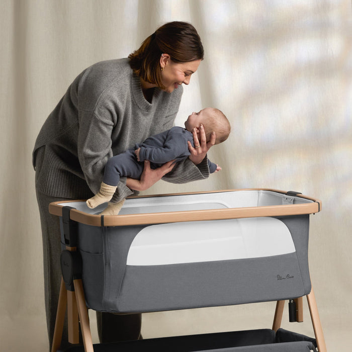 Silver Cross Baby & Toddler Silver Cross Lunar Bedside Crib - Whisper Grey