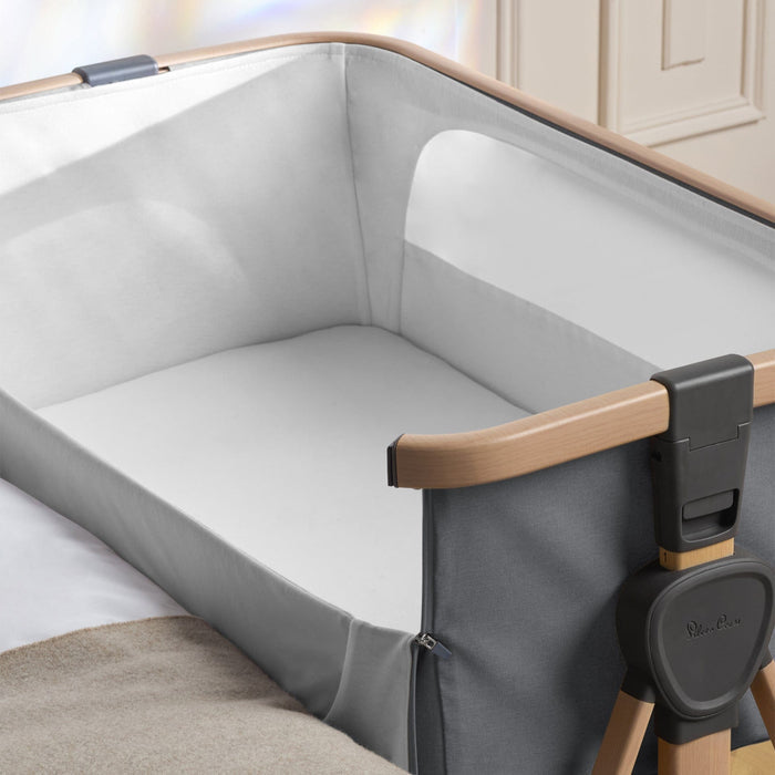 Silver Cross Baby & Toddler Silver Cross Lunar Bedside Crib - Whisper Grey