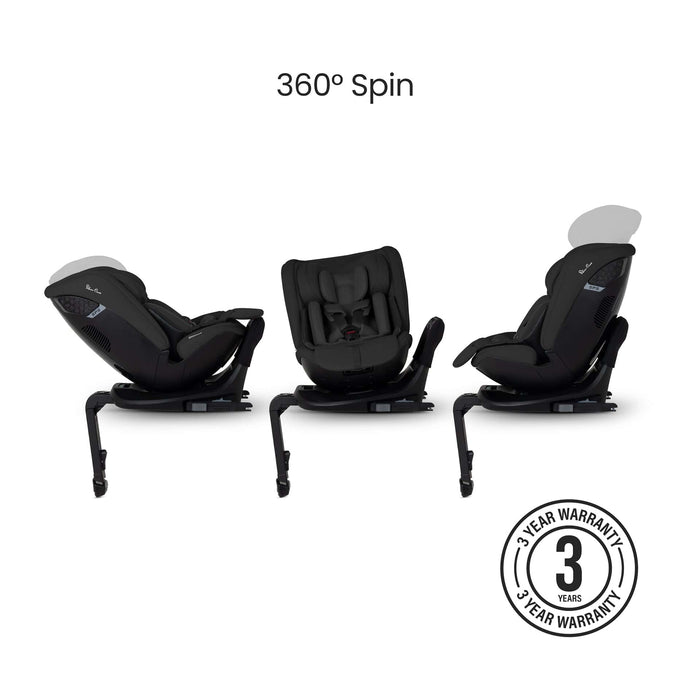 Silver Cross Car Seat Silver Cross Motion 3 All-Size 360 Car Seat - Iconic Black