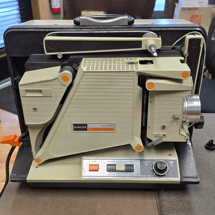 Singer Graflex Insta-Load 16mm Slotload Sound Projector for Parts or Repair