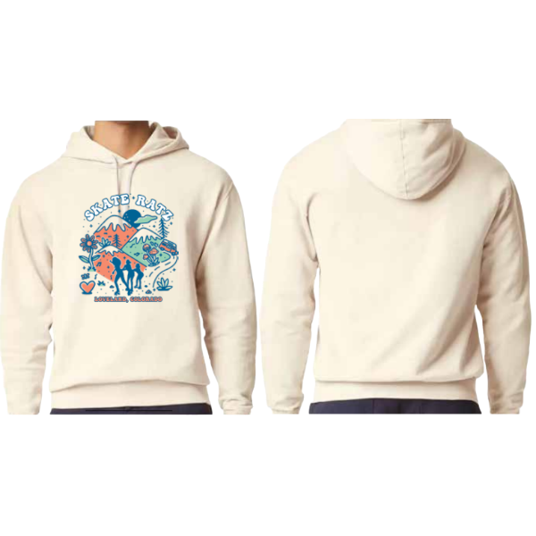Skate Ratz - Groovy Cruisin' Hooded Sweatshirt | Ivory | Adult Unisex Sizing