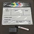 Slate 12" x 10" Acrylic Dry Erase With Color Bars Clapper