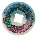 Slime Balls - 50-50 White/Teal 54mm 95A Hairballs - Skateboard Wheels (4 pack)