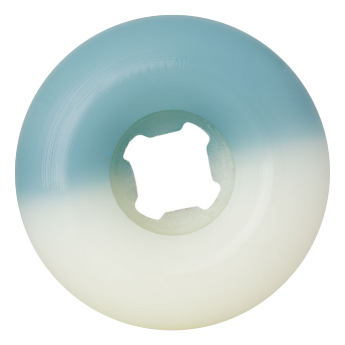 Slime Balls - 50-50 White/Teal 54mm 95A Hairballs - Skateboard Wheels (4 pack)