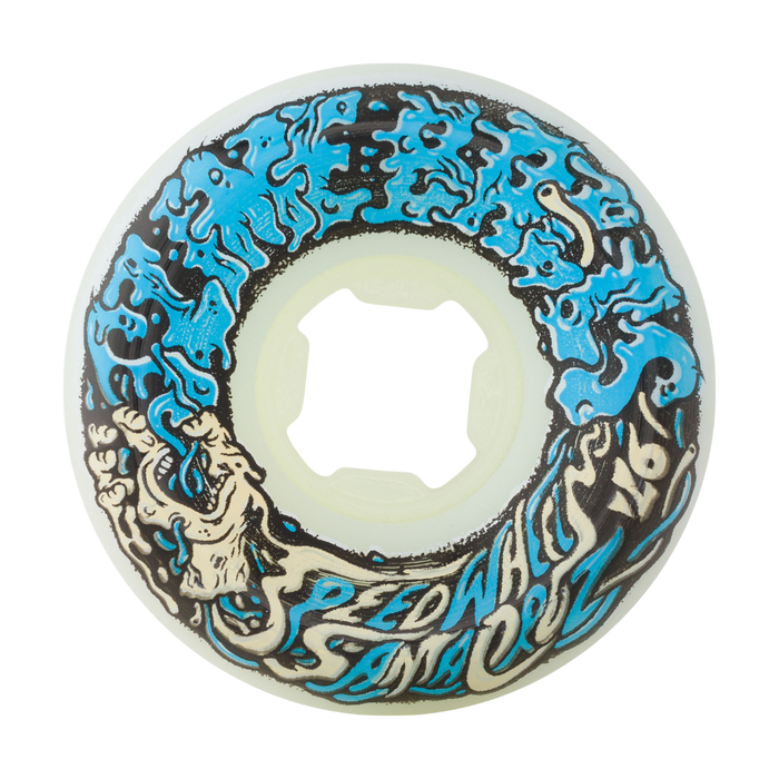 Slime Balls - White/Blue 53mm 97A Vomit Mini - Skateboard Wheels (4 pack)