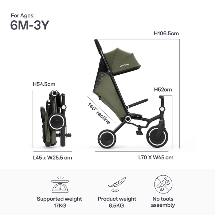 SmarTrike Trike smarTrike Wonder Max Active Trike - Sage