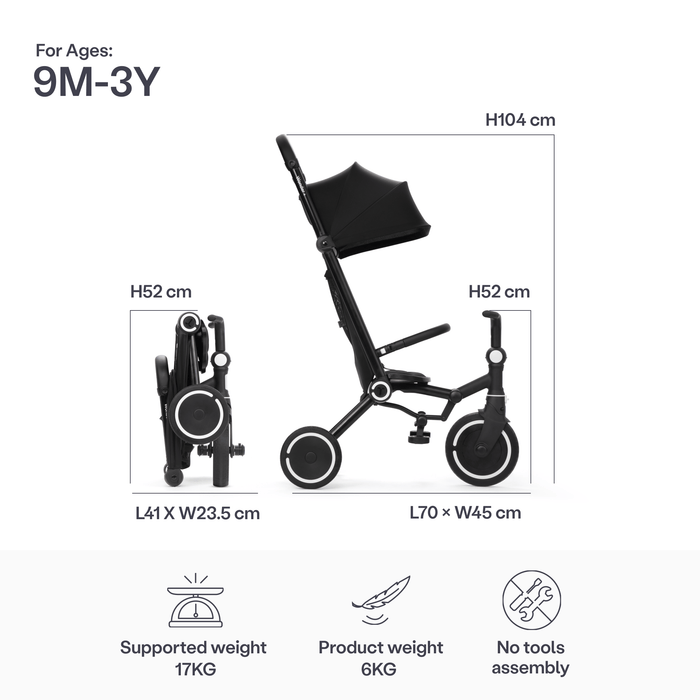 SmarTrike Trike SmarTrike Wonder Plus Stroller/Trike - Storm Black