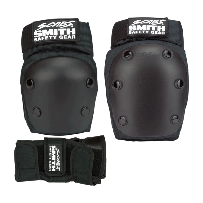 Smith Scabs - Black Adult 3 Pack (Knee, Elbow, Wrist Pads)