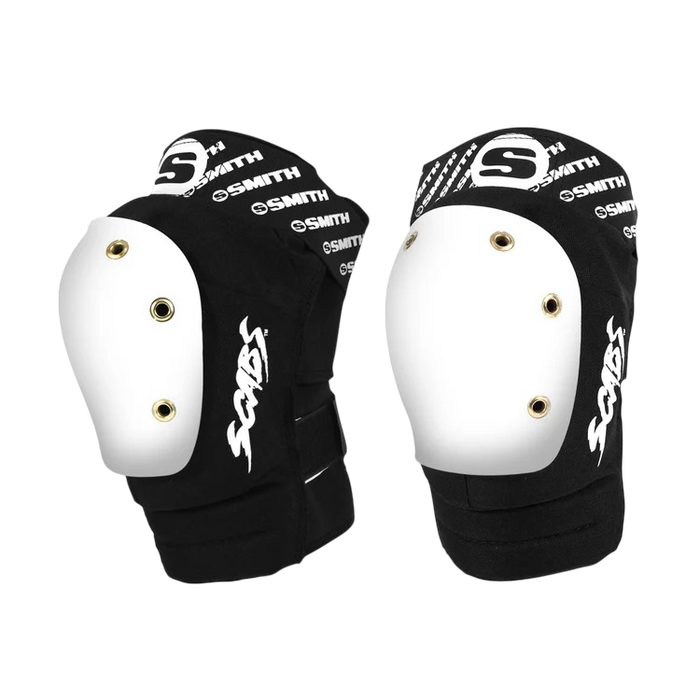 Smith Scabs - Black/White Elite Knee Pads - Sold In Pairs