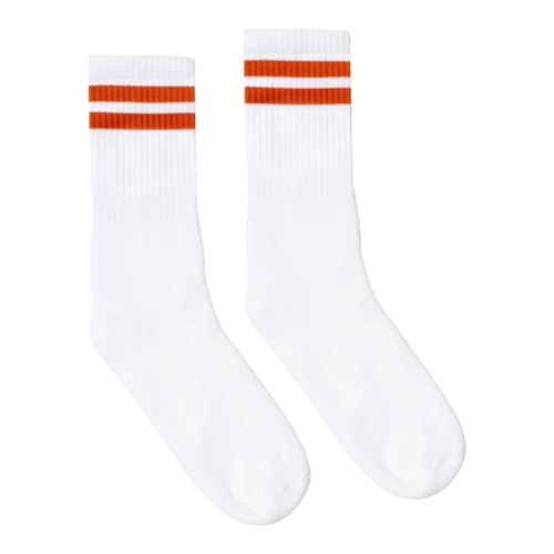 Socco -  Orange 2-Stripe | White