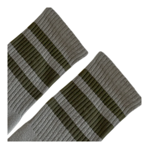 Socco -  Scout Green Striped Socks | Marine Green