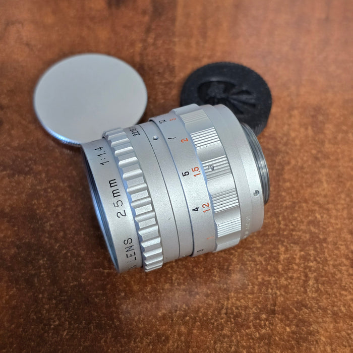 Soligor 25mm f1.4 TV C-Mount Lens S# 56397