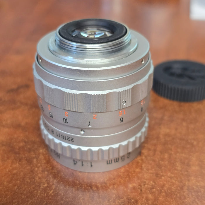 Soligor 25mm f1.4 TV C-Mount Lens S# 56397