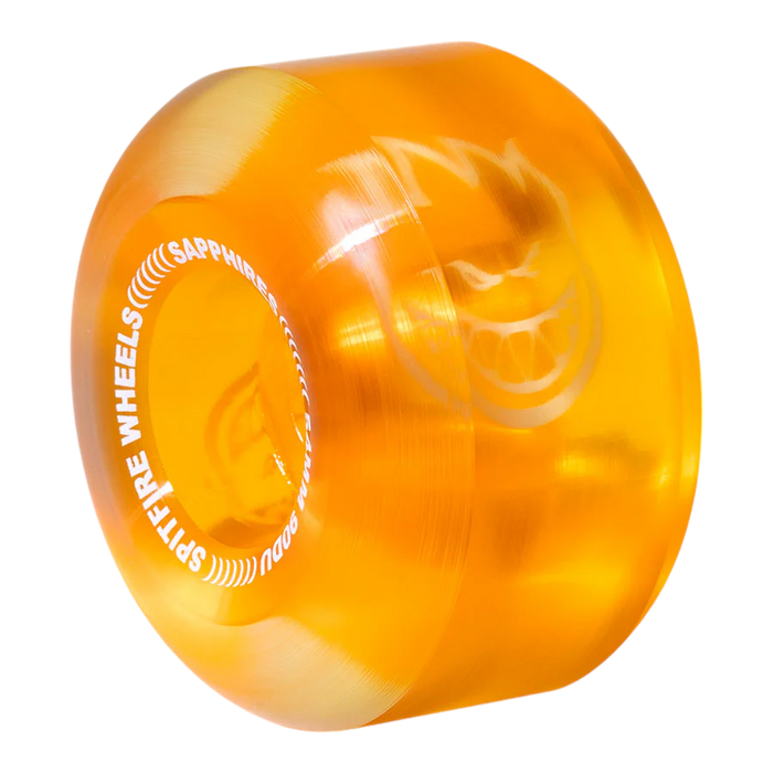 Spitfire - 90D Clear/Orange Radial - 54mm - Skateboard Wheels - 4pk.