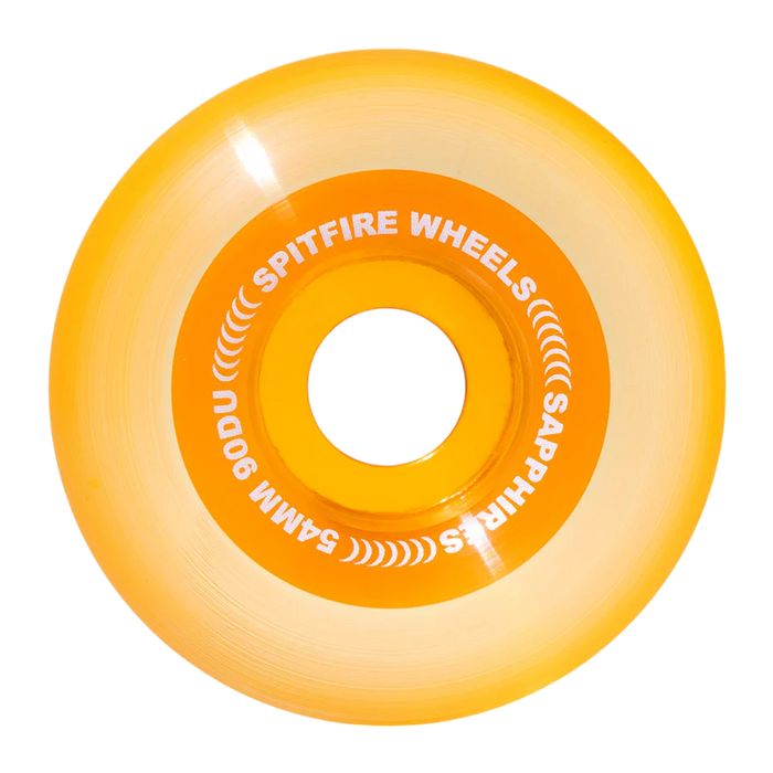 Spitfire - 90D Clear/Orange Radial - 54mm - Skateboard Wheels - 4pk.