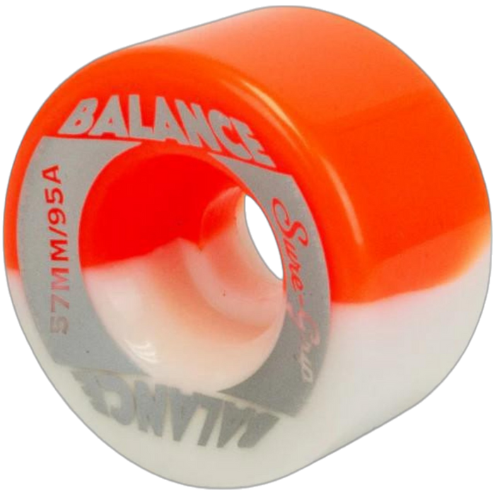 Sure Grip - Orange/White Balance 95A Indoor Wheel (4 Pack)