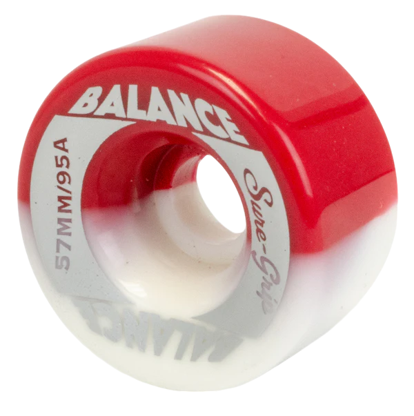 Sure Grip - Red/White Balance 95A Indoor Wheel (4 Pack)