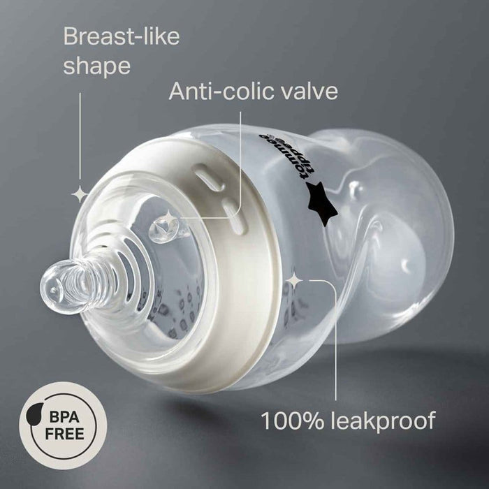 Tommee Tippee Baby Bottles Tommee Tippee Natural Start Anti-Colic Baby Bottles 260ml (Pack of 6)
