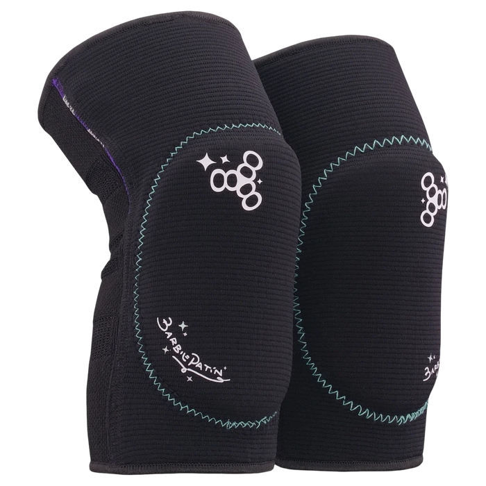 Triple 8 - Barbie Patin Purple/Black Reversible Soft Elbow Pads - Sold In Pairs