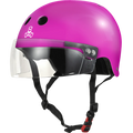 Triple 8 - Pink Glossy Certified Sweatsaver Visor Helmet