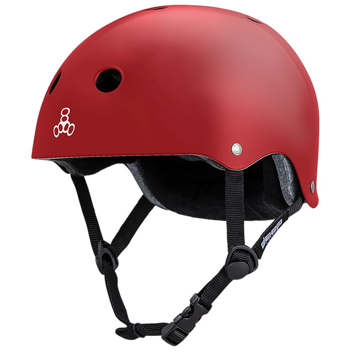 Triple 8 - Scarlet Red Glossy Deep Cover Helmet