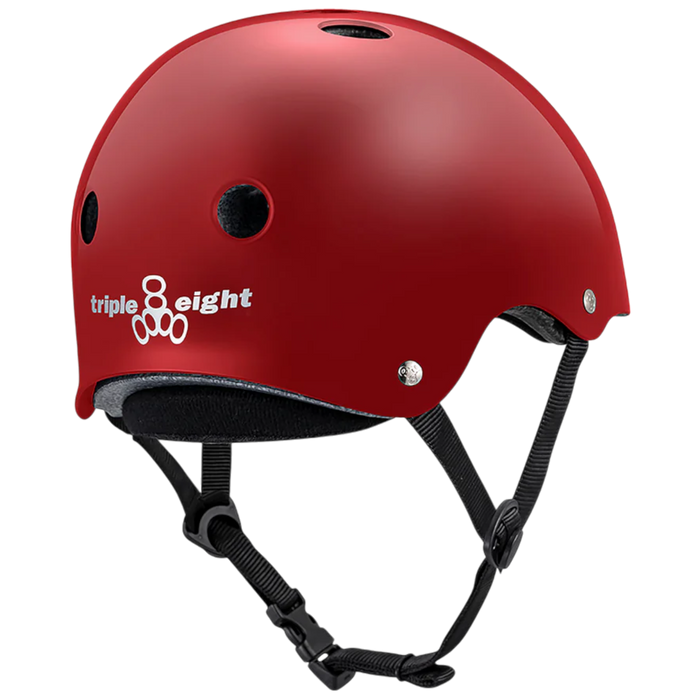 Triple 8 - Scarlet Red Glossy Deep Cover Helmet