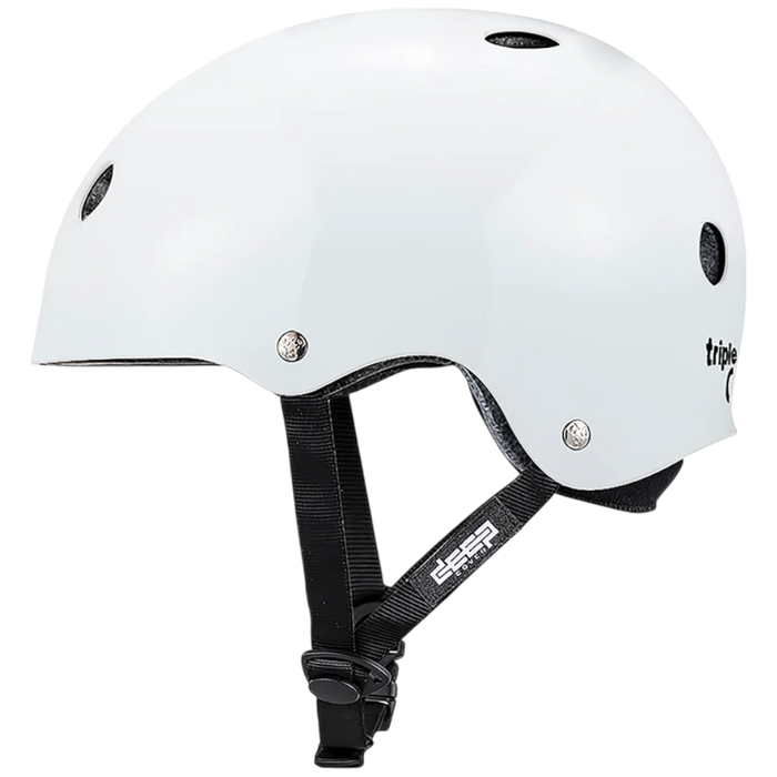 Triple 8 - White Glossy Deep Cover Helmet