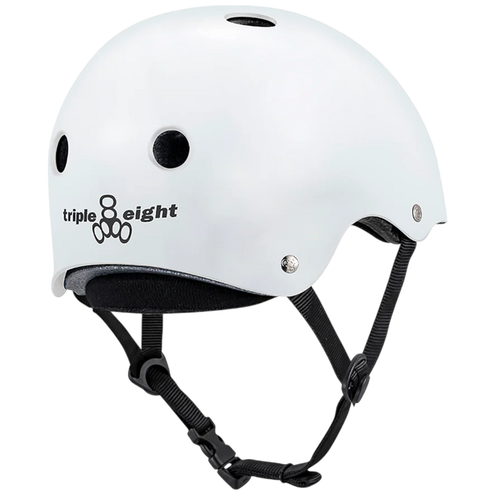 Triple 8 - White Glossy Deep Cover Helmet