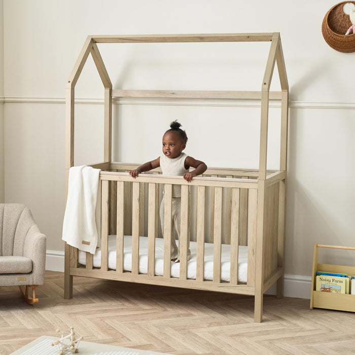 Tutti Bambini Nursery Furniture Tutti Bambini Casa 3in1 Mini House Cot Bed (120 x 60cm) - Harvest Oak