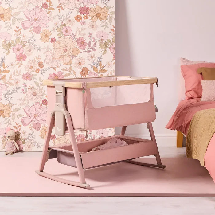 Tutti Bambini Bedside Crib Tutti Bambini CoZee Air 2 Bedside Crib - Drifted Oak / Blush