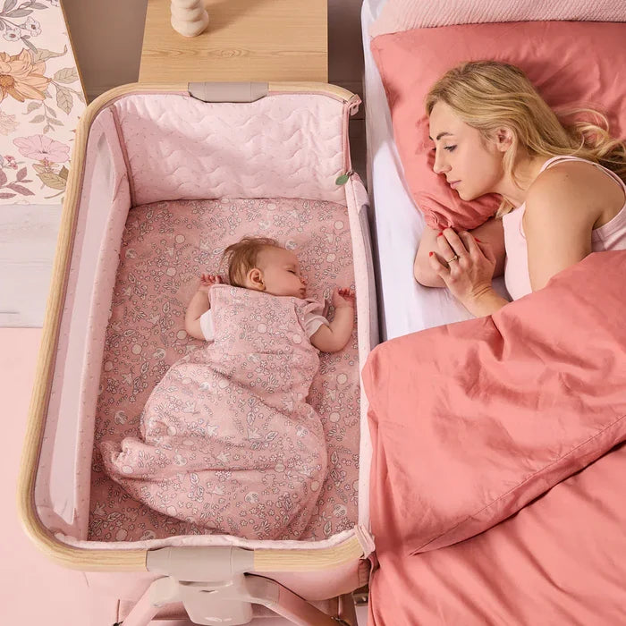 Tutti Bambini Bedside Crib Tutti Bambini CoZee Air 2 Bedside Crib - Drifted Oak / Blush