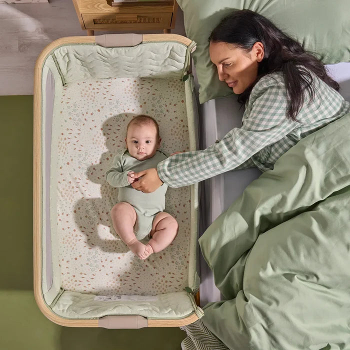Tutti Bambini Bedside Crib Tutti Bambini CoZee Air 2 Bedside Crib - Drifted Oak / Eucalyptus