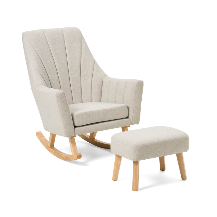 Tutti Bambini Nursing Chairs Tutti Bambini Jonah Rocking Chair & Foot Stool Set – Pebble