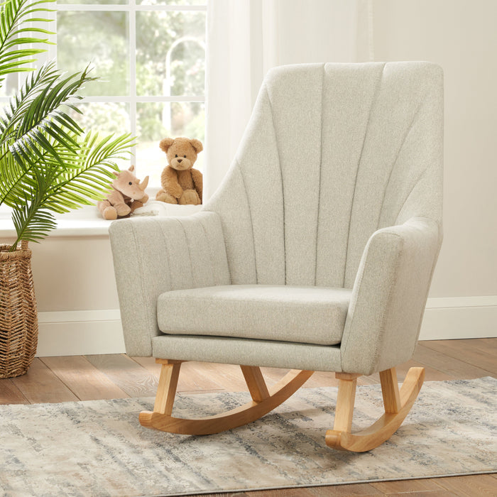 Tutti Bambini Nursing Chairs Tutti Bambini Jonah Rocking Chair & Foot Stool Set – Pebble