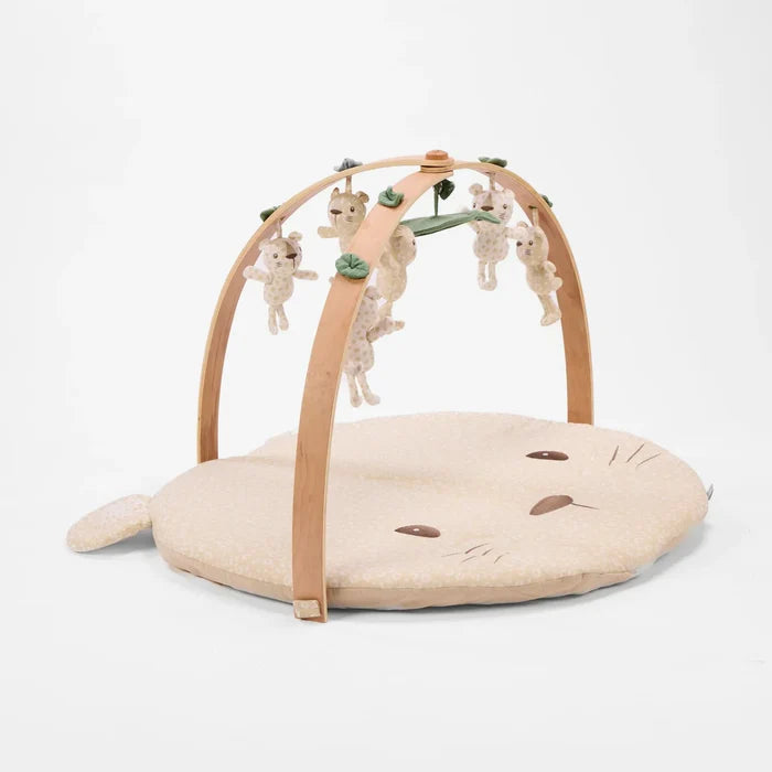 Tutti Bambini Playmats Tutti Bambini Luxury Wood & Muslin Playgym - Love Cats
