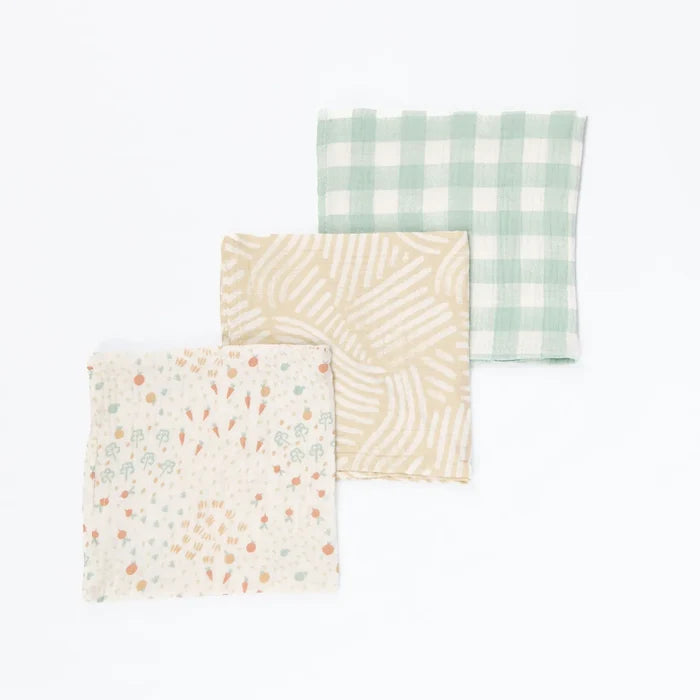 Tutti Bambini Blankets Tutti Bambini Muslin 3pk Swaddles Large - Good Life