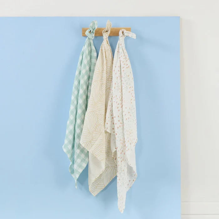 Tutti Bambini Blankets Tutti Bambini Muslin 3pk Swaddles Large - Good Life
