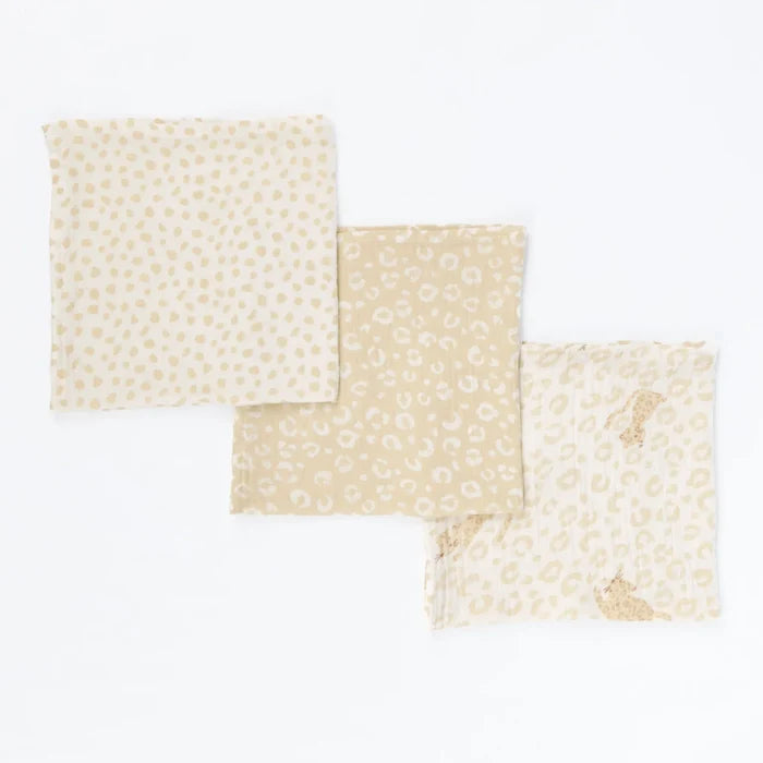 Tutti Bambini Blankets Tutti Bambini Muslin 3pk Swaddles Large - Love Cats