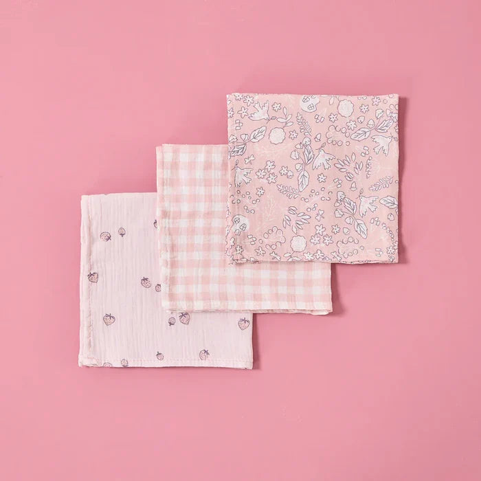 Tutti Bambini Blankets Tutti Bambini Muslin 3pk Swaddles Large - Tiny Tails